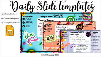 Preview of Candy Daily Google Slide Templates 
