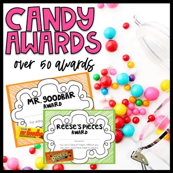 Preview of Candy End of Year Awards over 50 awards! editable