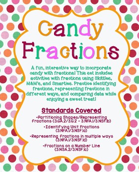 Preview of Candy Fractions using Skittles, Smarties, & M&M's