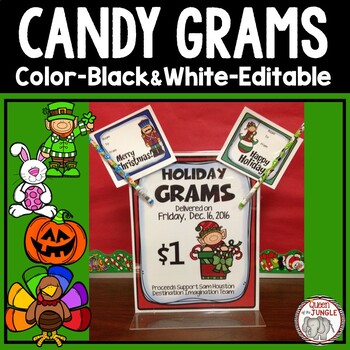 Preview of Candy Grams Fundraiser for Student Council or PTA | Editable