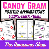 Candy Grams Positive Affirmations Tags Black/White & Color