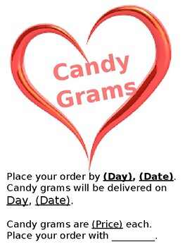 Preview of Candy Grams Poster & Tags