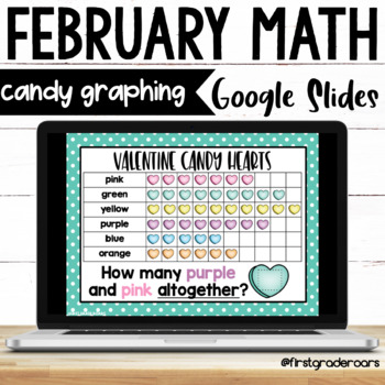 Preview of Candy Heart Graphing February Google Slides