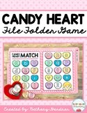 Candy Heart Letter Match File Folder Game