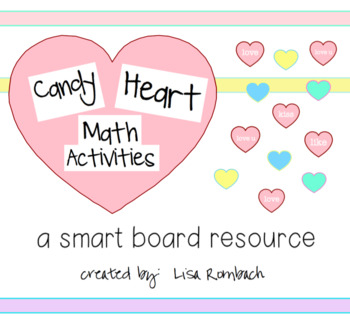 Preview of Candy Heart Math Smart Board Lesson, Valentine's Day, Primary Grades