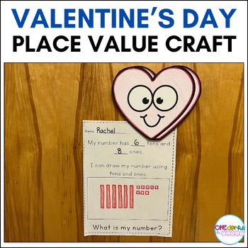 Preview of Candy Heart Place Value Craft (Valentine's Day Math Craft)