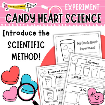 Preview of Candy Heart Science Experiment | K-3 February Investigation | Scientific Method