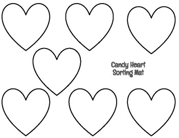 Candy Heart Sorting Mat by Ashley's Awesome Academic Attic | TPT