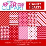 Candy Hearts Digital Papers