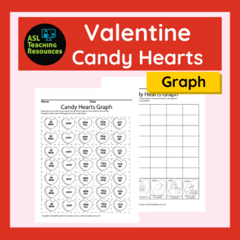 Preview of Candy Hearts Graph, ASL Sign Language