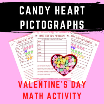 Preview of Candy Hearts Pictographs: Valentine's Day Math Activity