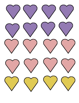 Candy Hearts Probability and Graphing Activity by stickers and staples