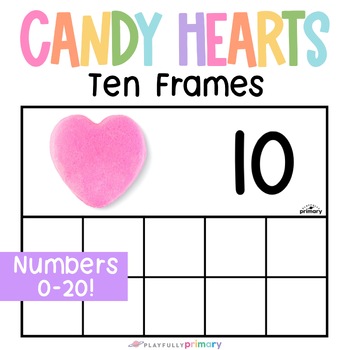 Preview of Candy Hearts Counting, Conversation Hearts Math, Valentine's Day Mini Erasers