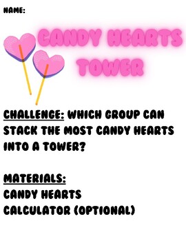 Preview of Candy Hearts Tower Science Lab