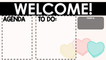 Preview of Candy Hearts Welcome Slides - Freebie 