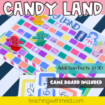 Preview of Candy Land Addition Facts Game