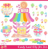 Candy Land, Candy Shop Clip Art Set