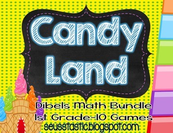 Preview of Candy Land Dibels Math Bundle