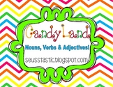 Candy Land Parts of Speech Game (Nouns, Verbs, Adjectives)