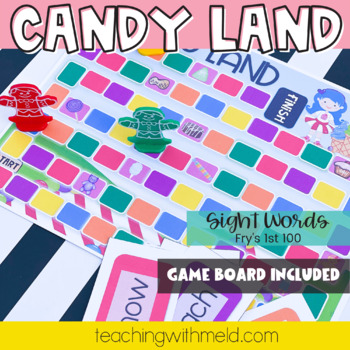 Preview of Candy Land Sight Word Game-Fry's 1st 100 HFW