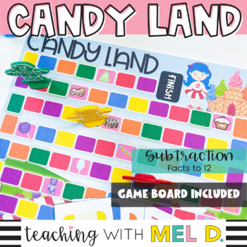 Preview of Candy Land Subtraction Facts Game