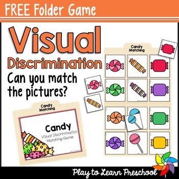 Preview of Candy Matching - FREE Folder Game