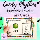 Candy Rhythms Printable Task Cards || Level 1 quarter + ei
