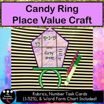 Candy Ring Math Place Value Craft by The Teaching Diva Corner | TPT