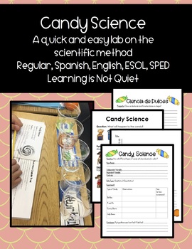 Preview of Candy Science Lab Experiment ENGLISH, SPANISH, ESOL, SPED (SCIENTIFIC METHOD)