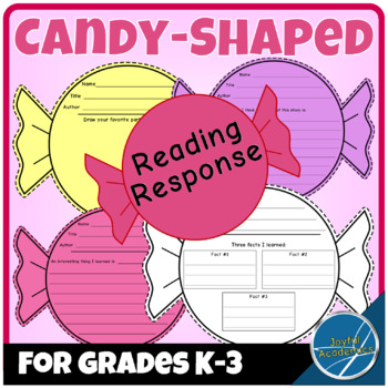 Preview of Candy Shaped Reading Response for Any Book Grades K-3
