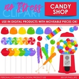 Candy Shop Clip Art Red Set (Digital Use Ok!)