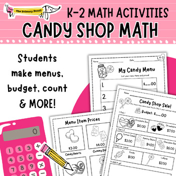 Preview of Candy Shop PBL Valentine's Day Math Activities | Money, Addition, & Counting
