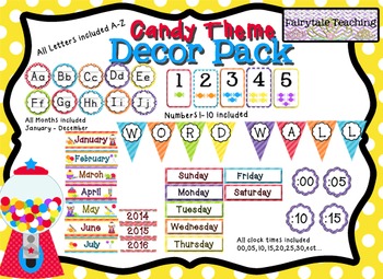 Preview of Candy Theme Decor Pack