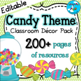 Candy Themed Classroom Decor Pack ⭐Editable!⭐
