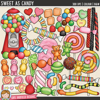 Preview of Candy and Sweets Clip Art (Kate Hadfield Designs)