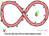 Candy-cane OT fun for crossing midline - Christmas Winter