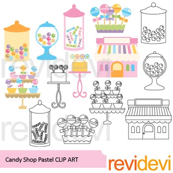 Preview of Candy shop clip art