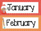 Candy themed Printable Months of the Year Classroom Bullet