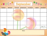 Candyland Monthly Calendar Pacing Guide