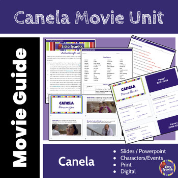 Preview of Canela: Spanish Movie Guide~Handouts, Slides, and Assessment~Descubre 1.8 Comida