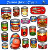 Canned Goods Clipart - Canned Food