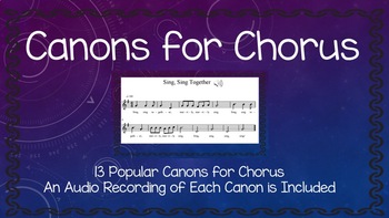 Preview of Canons / Rounds  for Chorus with Audio Recordings ONLINE,VIRTUAL