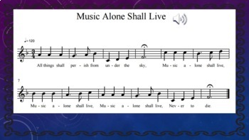 Music Alone Shall Live, a Beautiful Round for Your Singers. Five Keys