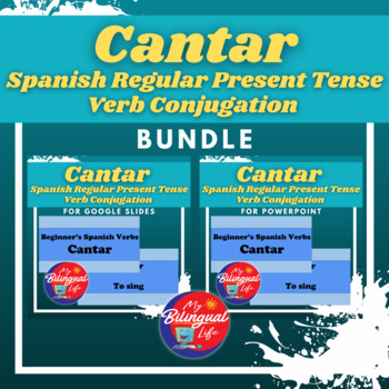 Preview of Cantar - Spanish Regular Present Tense Verb Conjugation Bundle