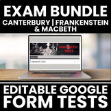 Canterbury, Frankenstein & Macbeth Editable Google Form Te