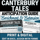 Canterbury Tales Anticipation Guide - Pre-Reading Discussi