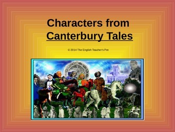 Preview of Canterbury Tales Characters PowerPoint