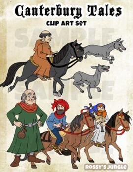 Preview of Canterbury Tales Clip Art set