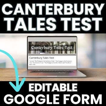 Preview of Canterbury Tales Google Form Test- Prologue, Wife of Bath, and Pardoner's Tale
