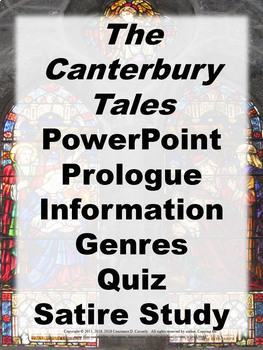 Preview of Canterbury Tales Prologue: Genres, Satire Lessons & Activities: CCSS